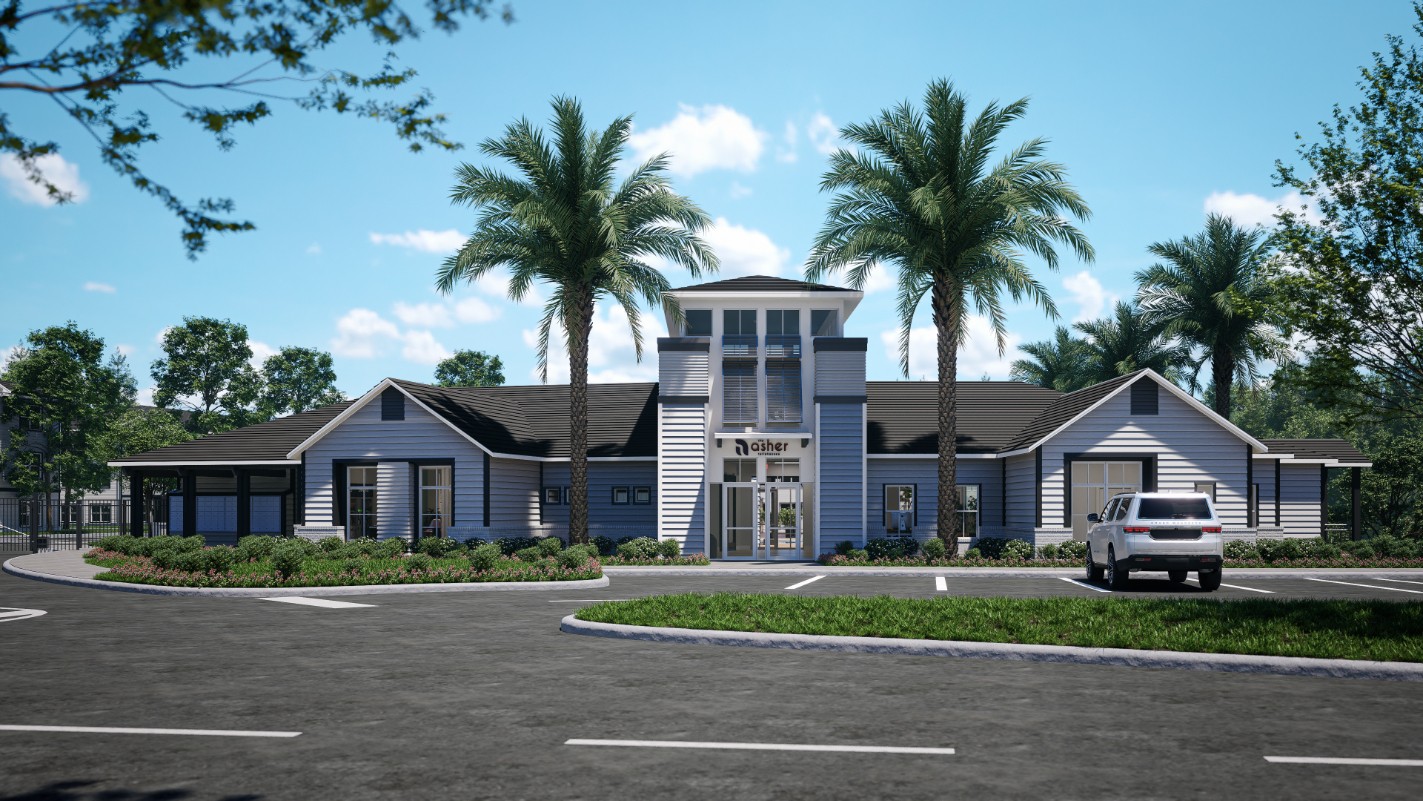 Clubhouse exterior at The Asher
