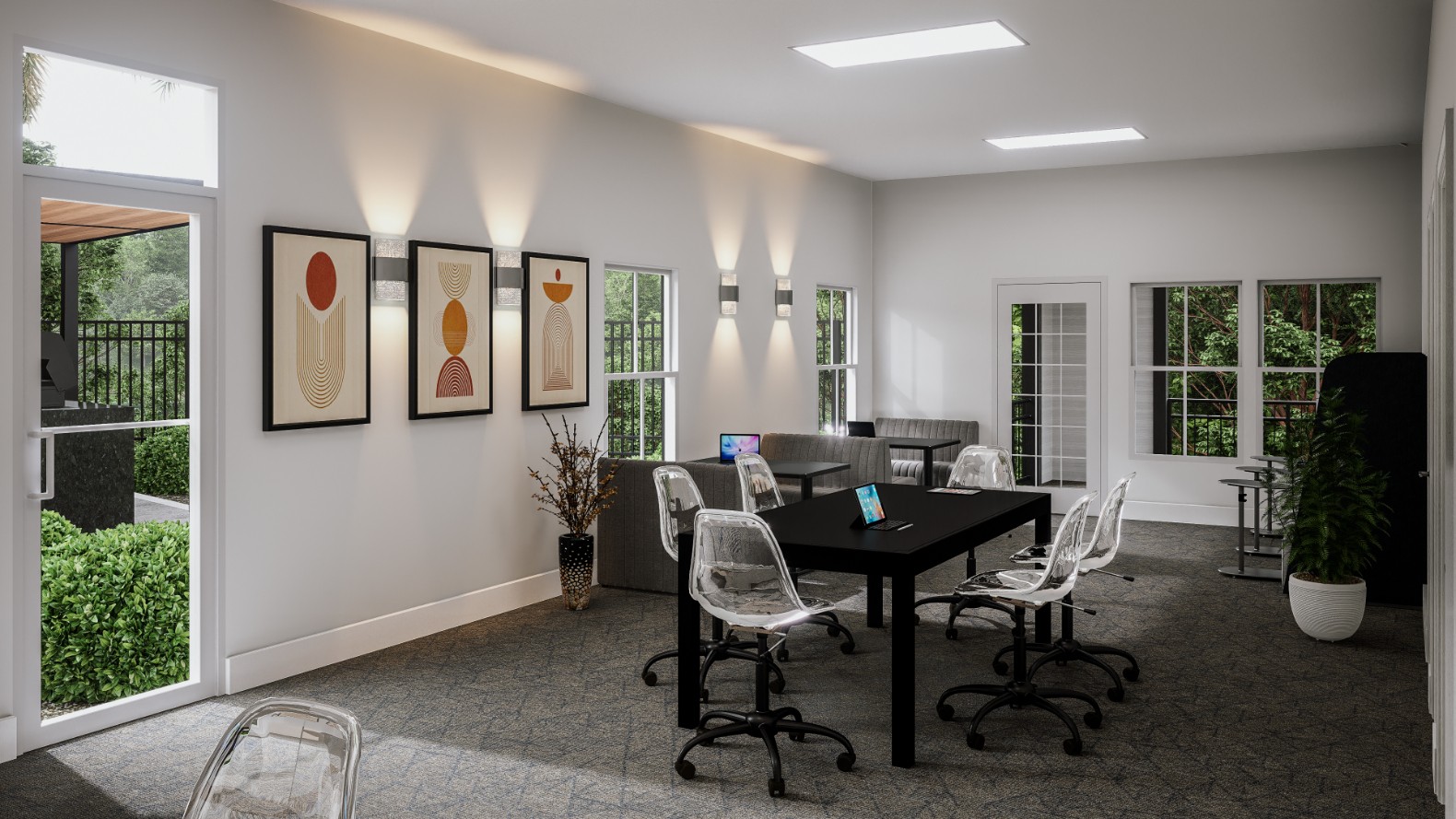 Study lounge at The Asher