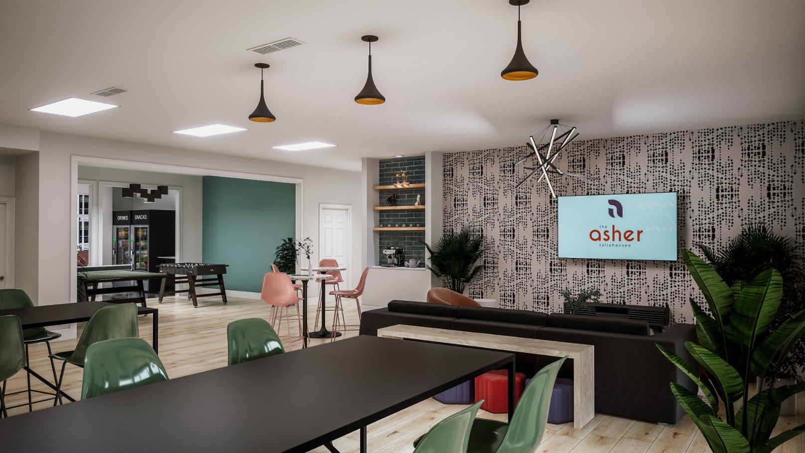 The Asher resident lounge