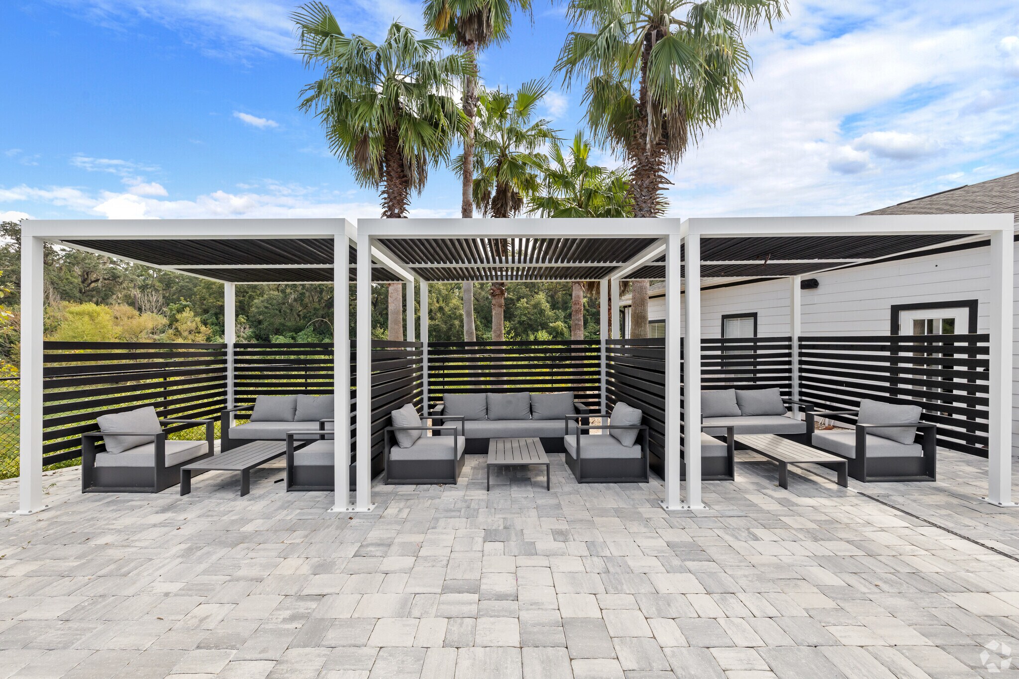 Poolside Cabanas at The Asher Apartments in Tallahassee, FL